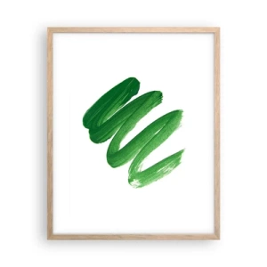 Póster en marco roble claro - Una broma verde - 40x50 cm