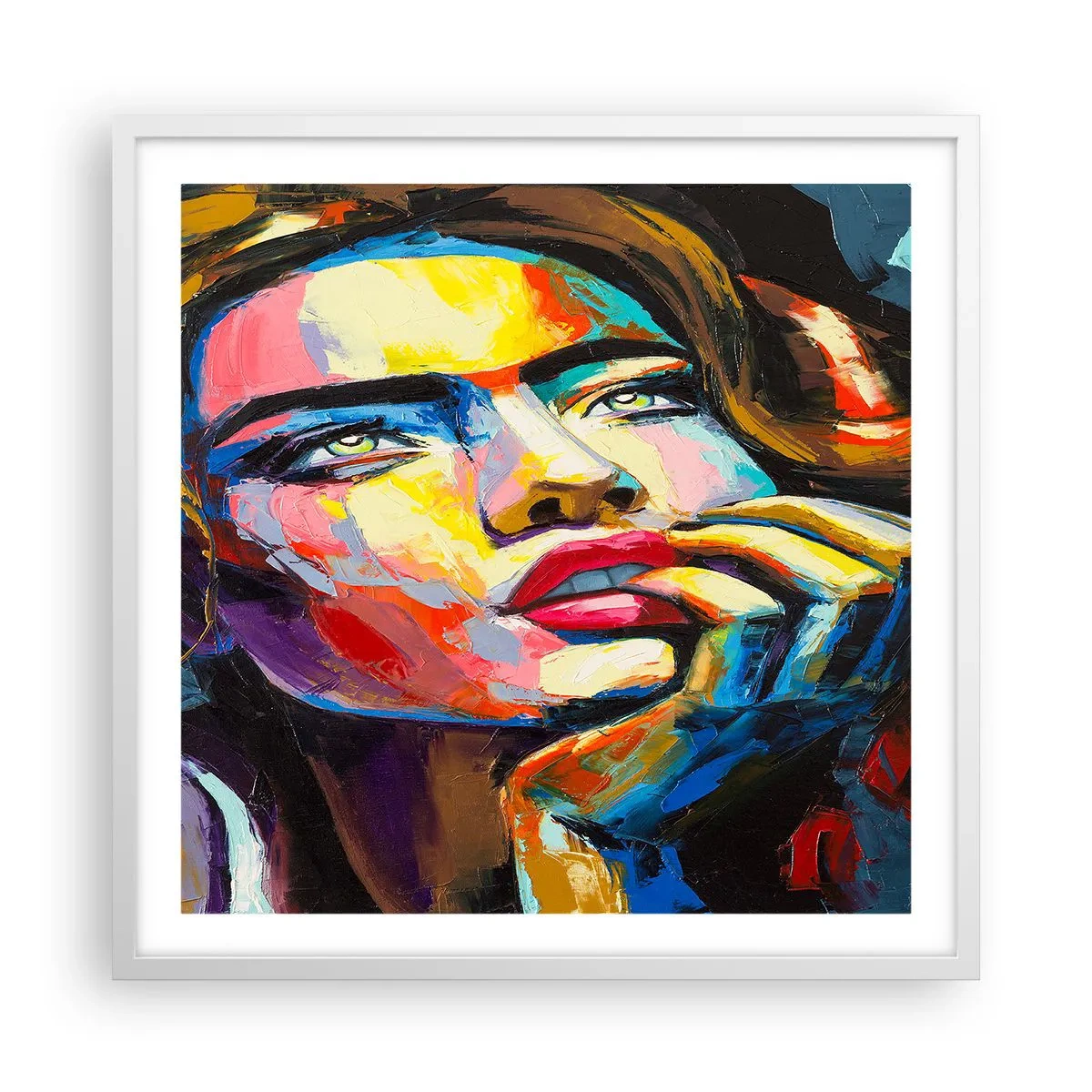 Póster en marco blanco - Sueños - 60x60 cm