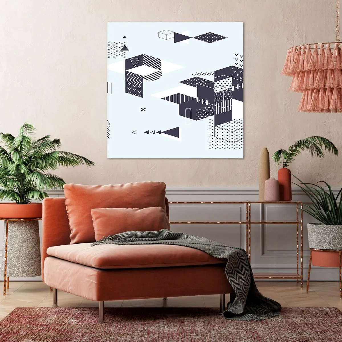 Cuadro sobre lienzo - Impresión de Imagen - Las matemáticas en el alma - 50x50 cm