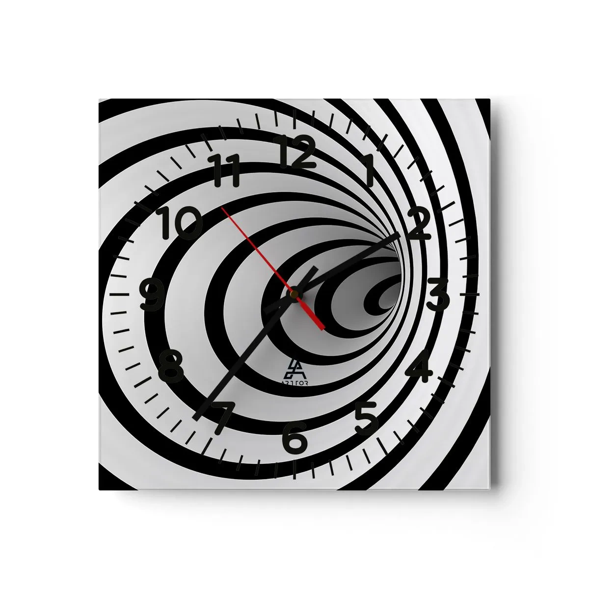 Reloj de pared - Reloj de vidrio - ¿Tampoco puedes resistirte? - 40x40 cm