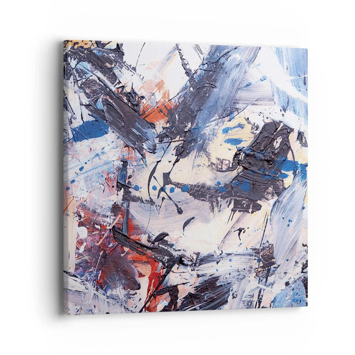 Cuadro sobre lienzo - Impresión de Imagen - Danza loca de la abstracción - 40x40 cm