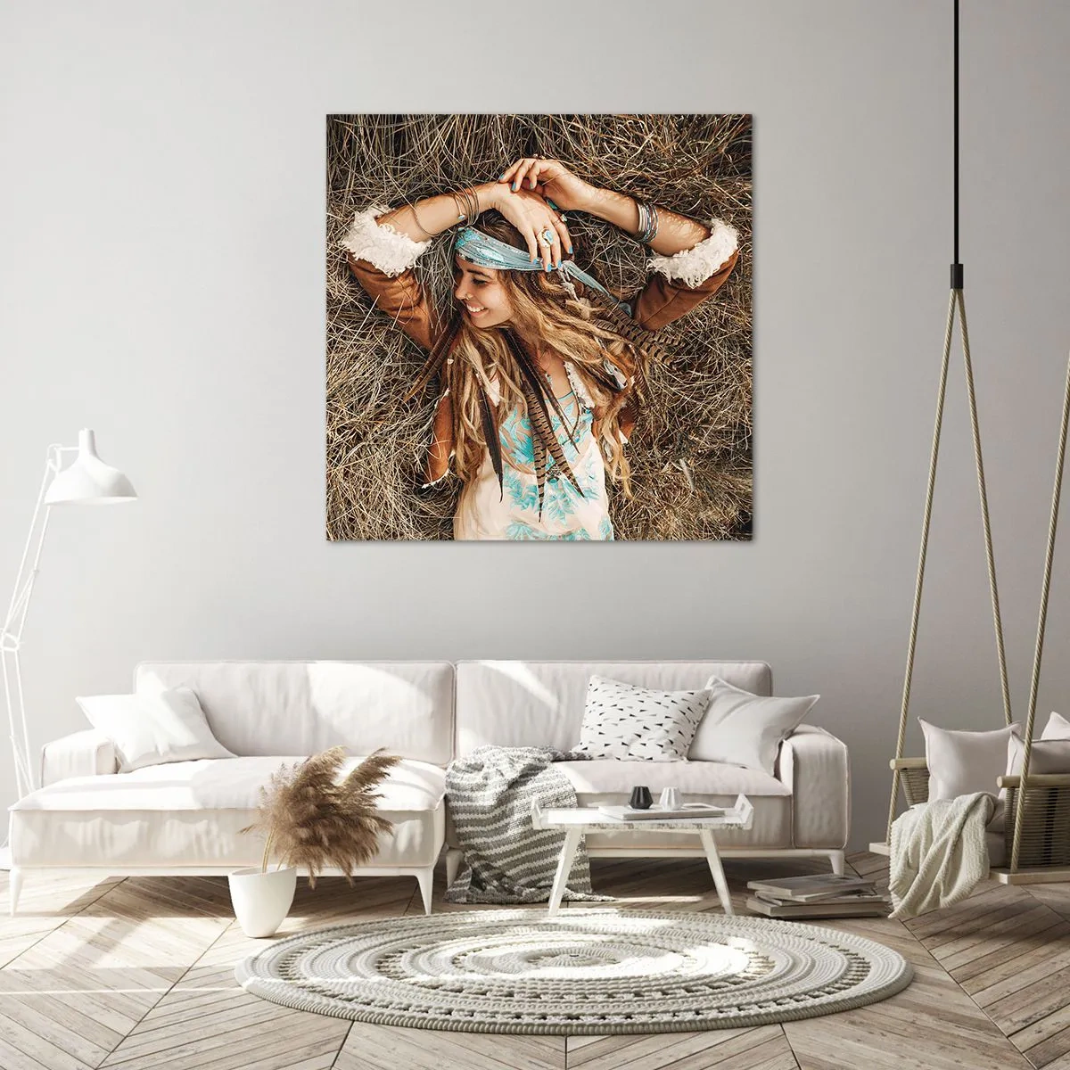 Cuadro sobre lienzo - Impresión de Imagen - El verano del amor - 40x40 cm