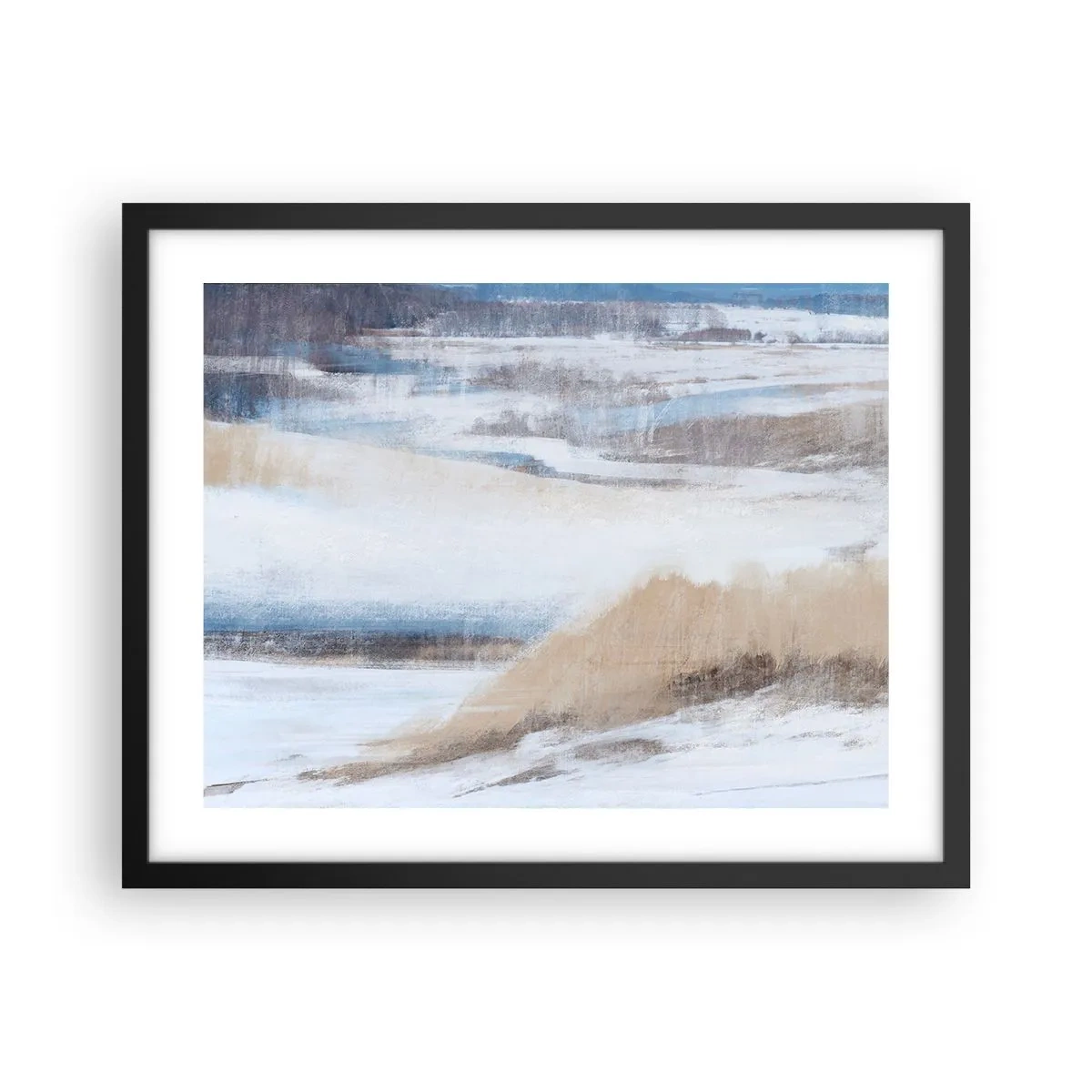 Póster en marco negro - Composición invernal - 50x40 cm