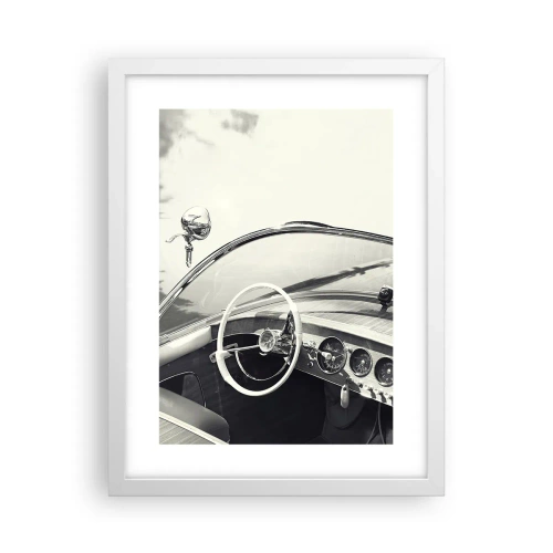 Póster en marco blanco - Tiempo para los ricos - 30x40 cm