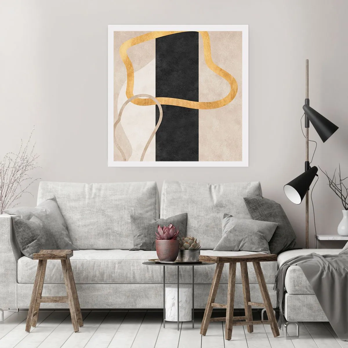 Póster - Formas en bucle - 30x30 cm