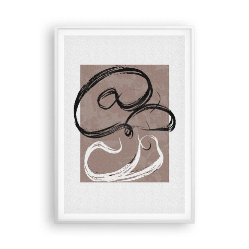 Póster en marco blanco - Composición: la búsqueda de la plenitud - 70x100 cm