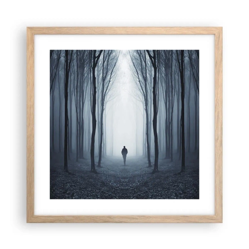 Póster en marco roble claro - Alto y claro - 40x40 cm