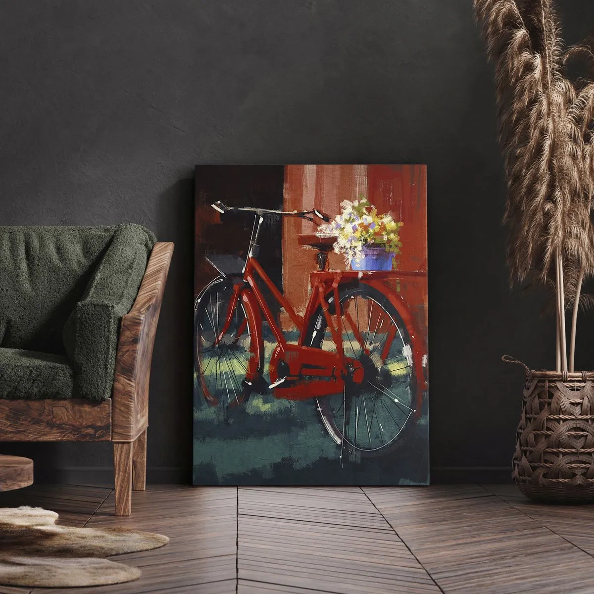 Cuadro sobre lienzo - Impresión de Imagen - Quiero ir en bicicleta - 45x80 cm