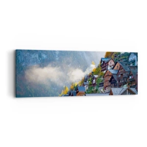 Cuadro sobre lienzo - Impresión de Imagen - Ambiente alpino - 90x30 cm