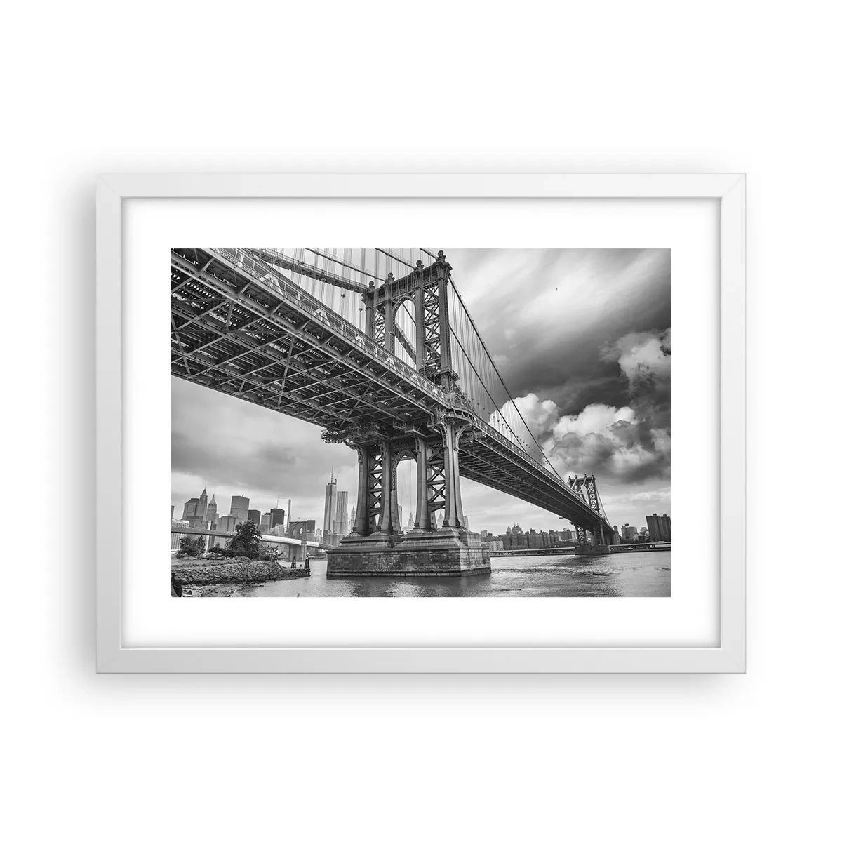 Póster en marco blanco - Al corazón de la ciudad - 40x30 cm