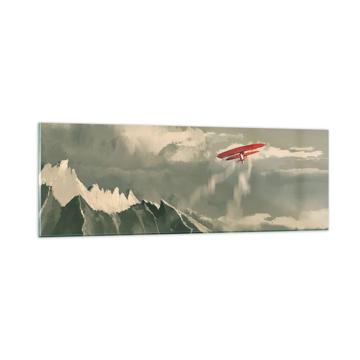 Cuadro sobre vidrio - Impresiones sobre Vidrio - Pionero sin miedo - 90x30 cm