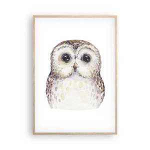 Póster en marco roble claro - Mírame a los ojos - 70x100 cm