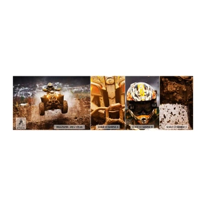 Muestra de fotomural autoadhesivo Deluxe Sticker - Sin riesgo no hay diversión - Deporte, Patio, Carrera - 100x30 cm