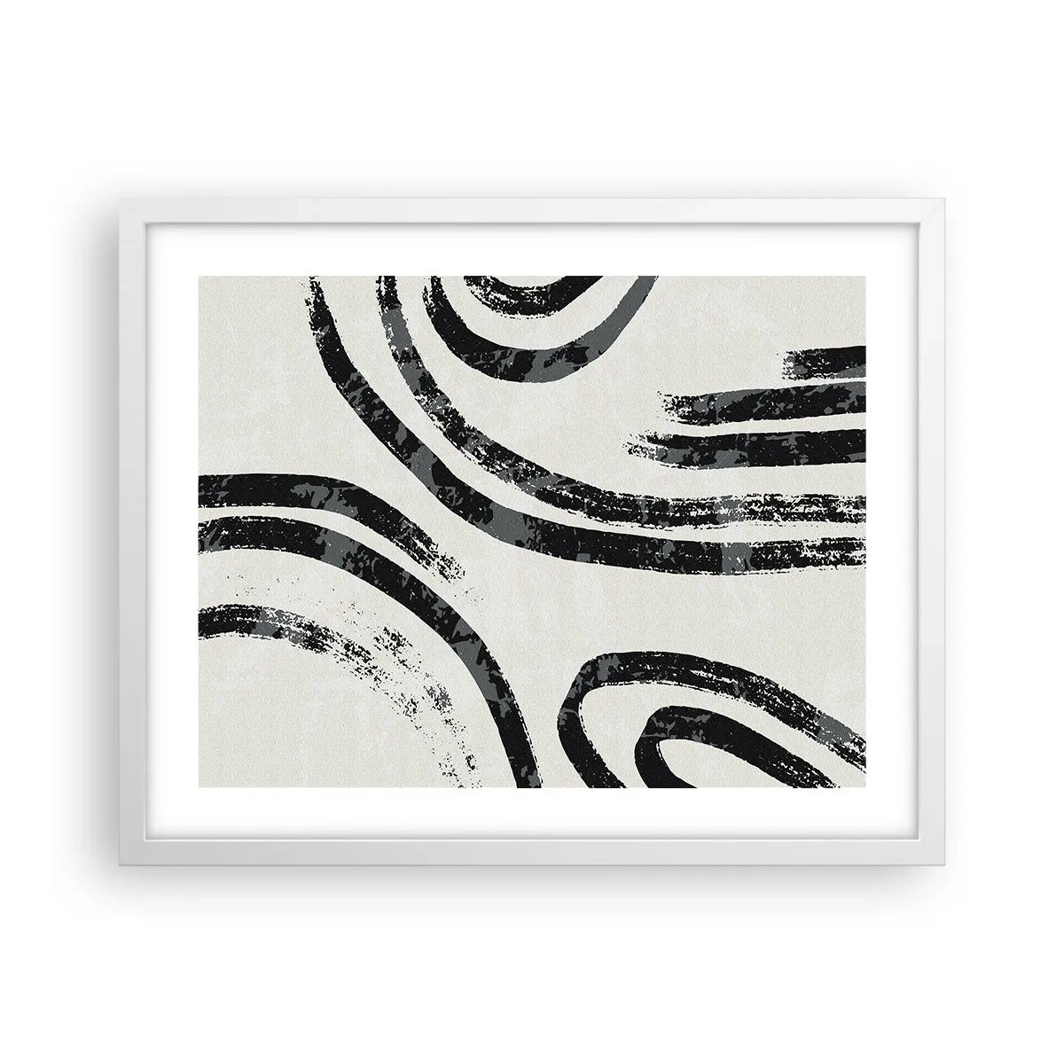 Póster en marco blanco - A medias - 50x40 cm