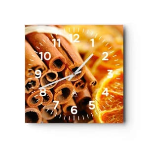 Reloj de pared - Reloj de vidrio - ¿Puedes oler su aroma? - 40x40 cm