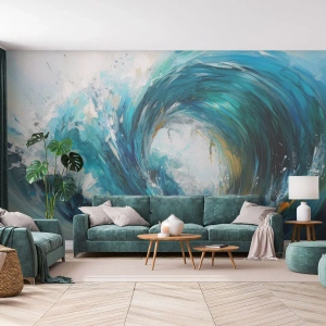 Fotomural Premium Canvas - Portal marino - Océano, Ola, Pedazo - 250x175 cm