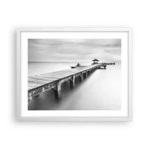 Póster en marco blanco - Lejos - 50x40 cm