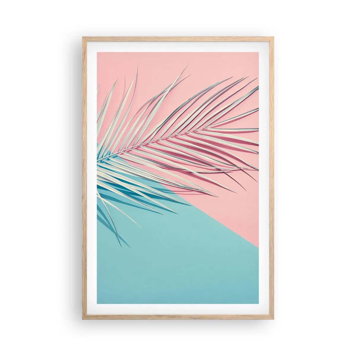 Póster en marco roble claro - Impresión tropical - 61x91 cm