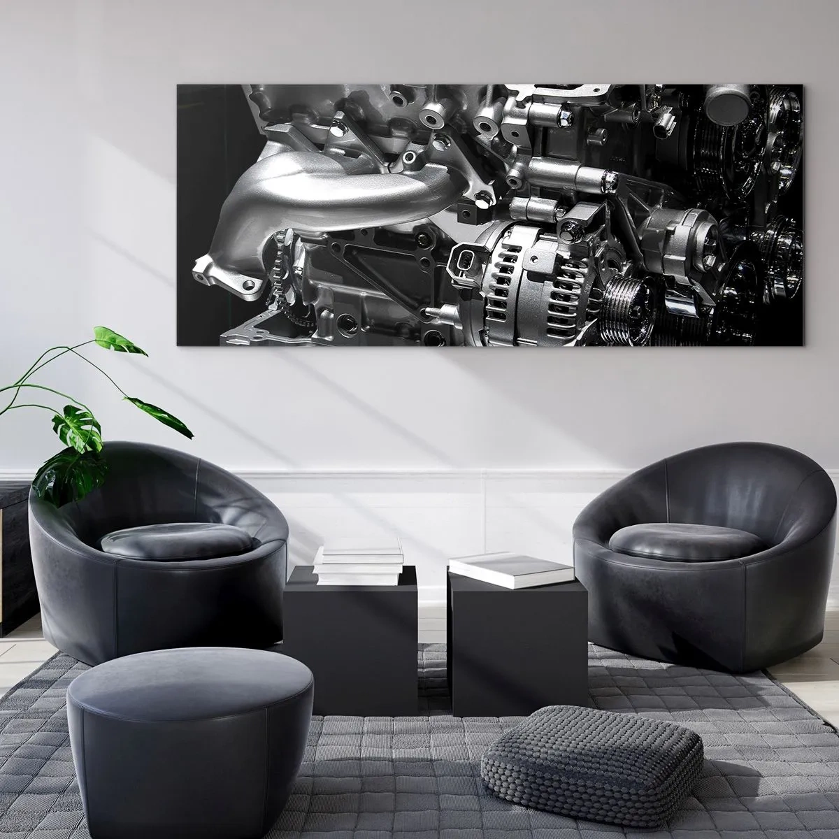 Cuadro sobre vidrio - Impresiones sobre Vidrio - Acero, hermoso, fuerte - 100x40 cm
