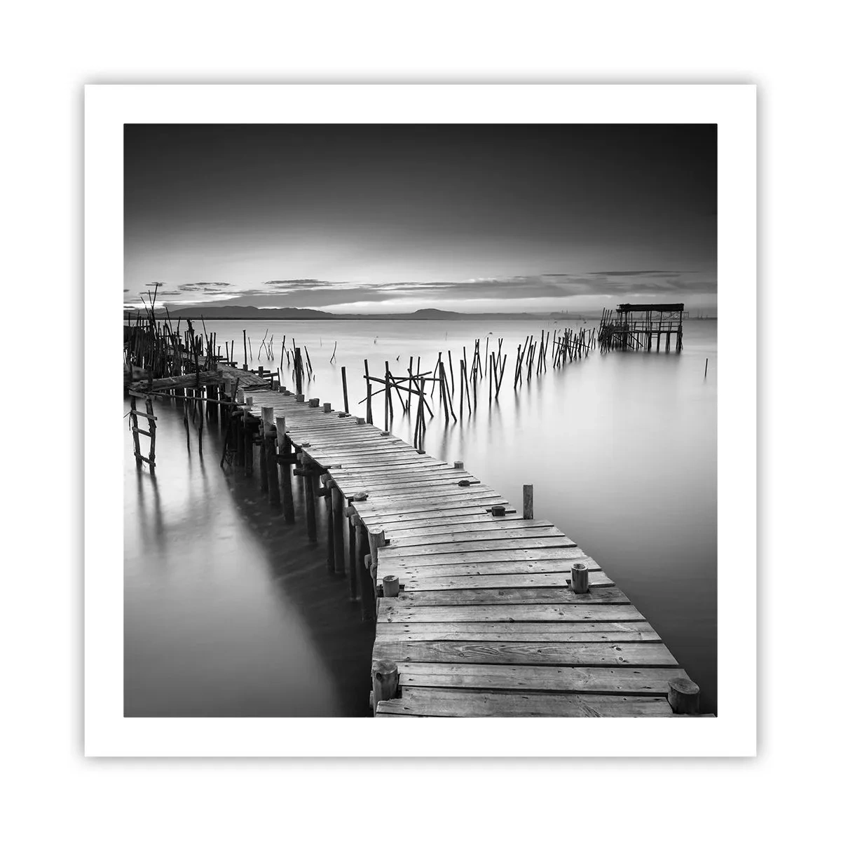 Póster - La calma de una orilla olvidada - 60x60 cm