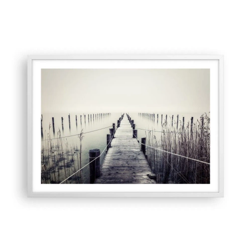 Póster en marco blanco - Sumergirse en la paz - 70x50 cm