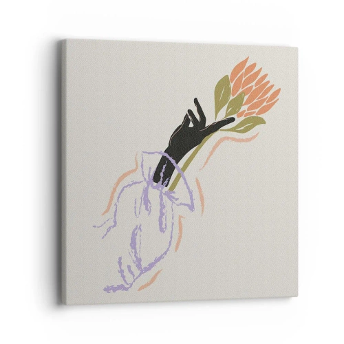 Cuadro sobre lienzo - Impresión de Imagen - Un toque fraternal - 40x40 cm