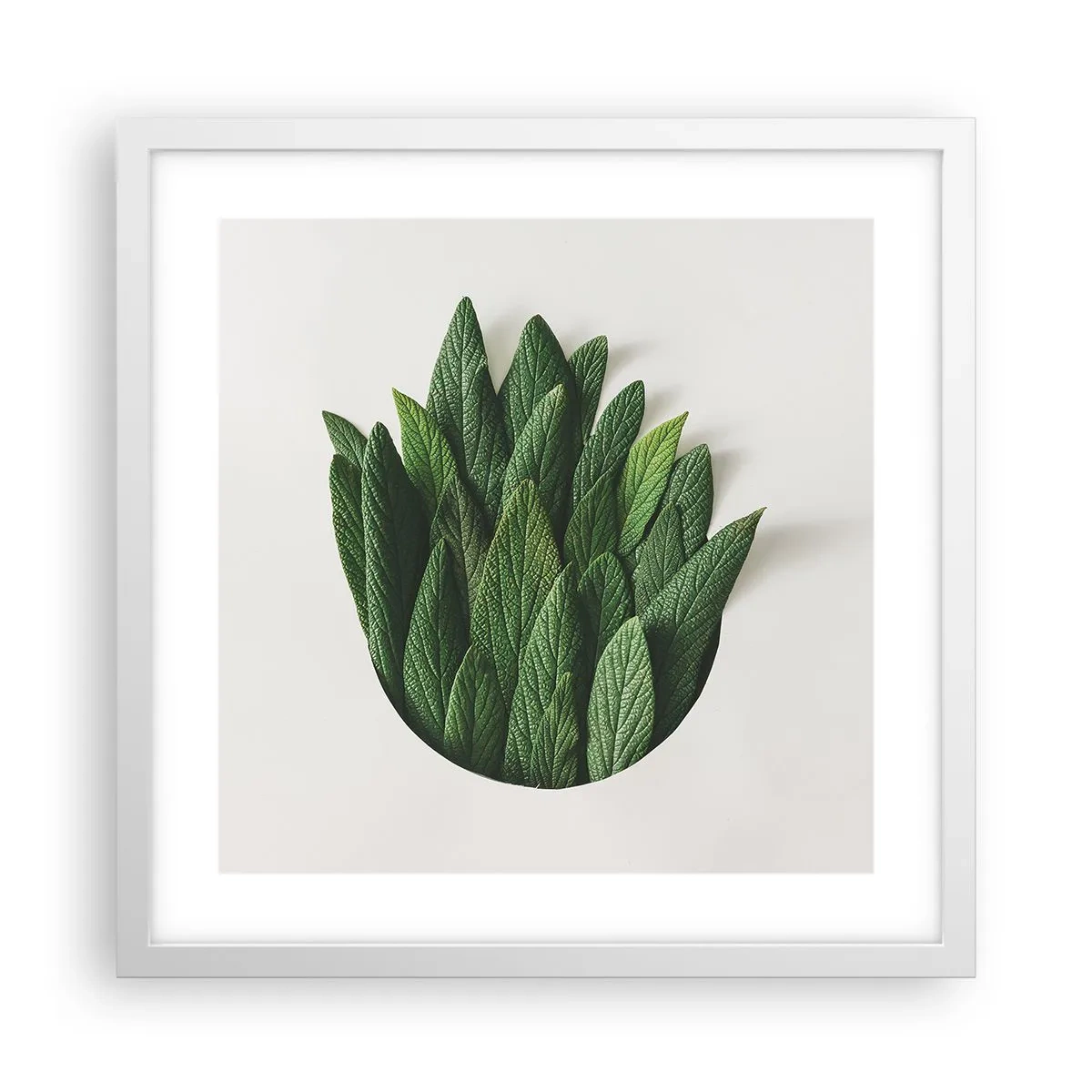 Póster en marco blanco - Curiosidad desenfrenada - 40x40 cm