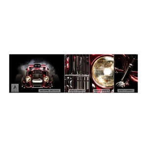 Muestra de fotomural autoadhesivo Deluxe Sticker - Rápida y furiosamente bella - Automotor, Auto, Deporte - 100x30 cm