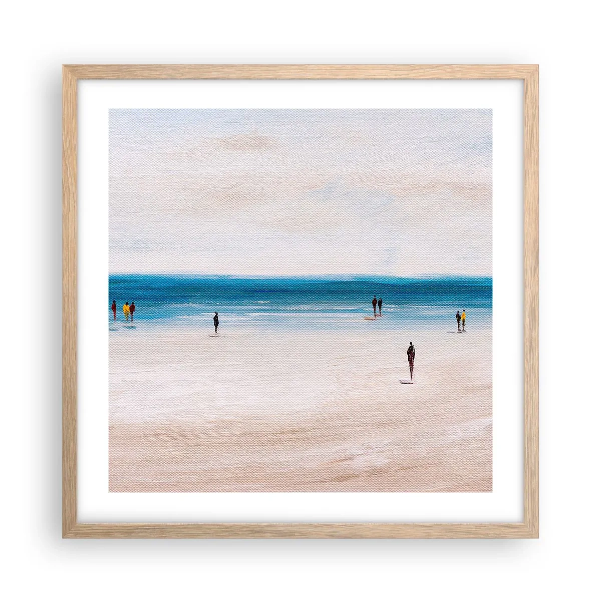 Póster en marco roble claro - Necesidad natural - 50x50 cm