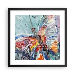 Póster en marco negro - Pintado por la naturaleza - 40x40 cm