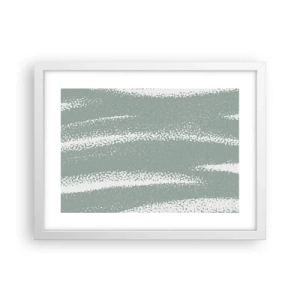 Póster en marco blanco - Abstracción invernal - 40x30 cm