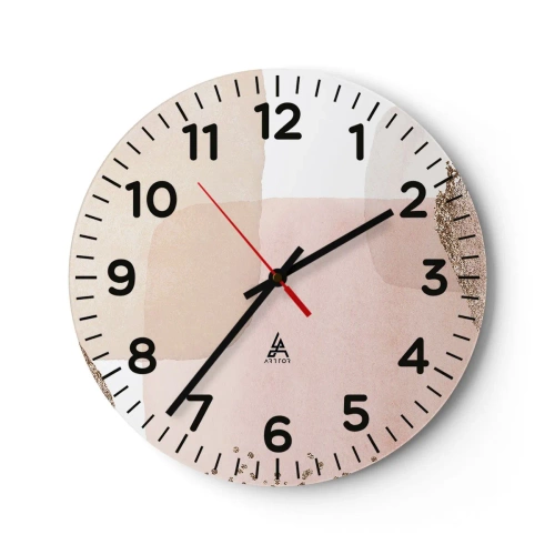 Reloj de pared - Reloj de vidrio - Una mirada a través del color - 30x30 cm