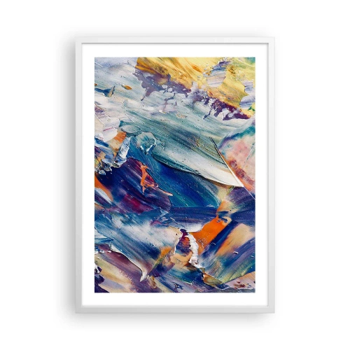 Póster en marco blanco - Confusión de colores - 50x70 cm