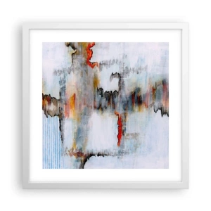 Póster en marco blanco - Abstracto sobre el agua - 40x40 cm