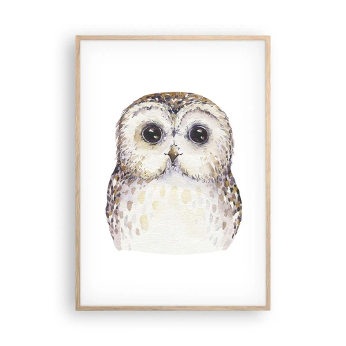 Póster en marco roble claro - Mírame a los ojos - 70x100 cm