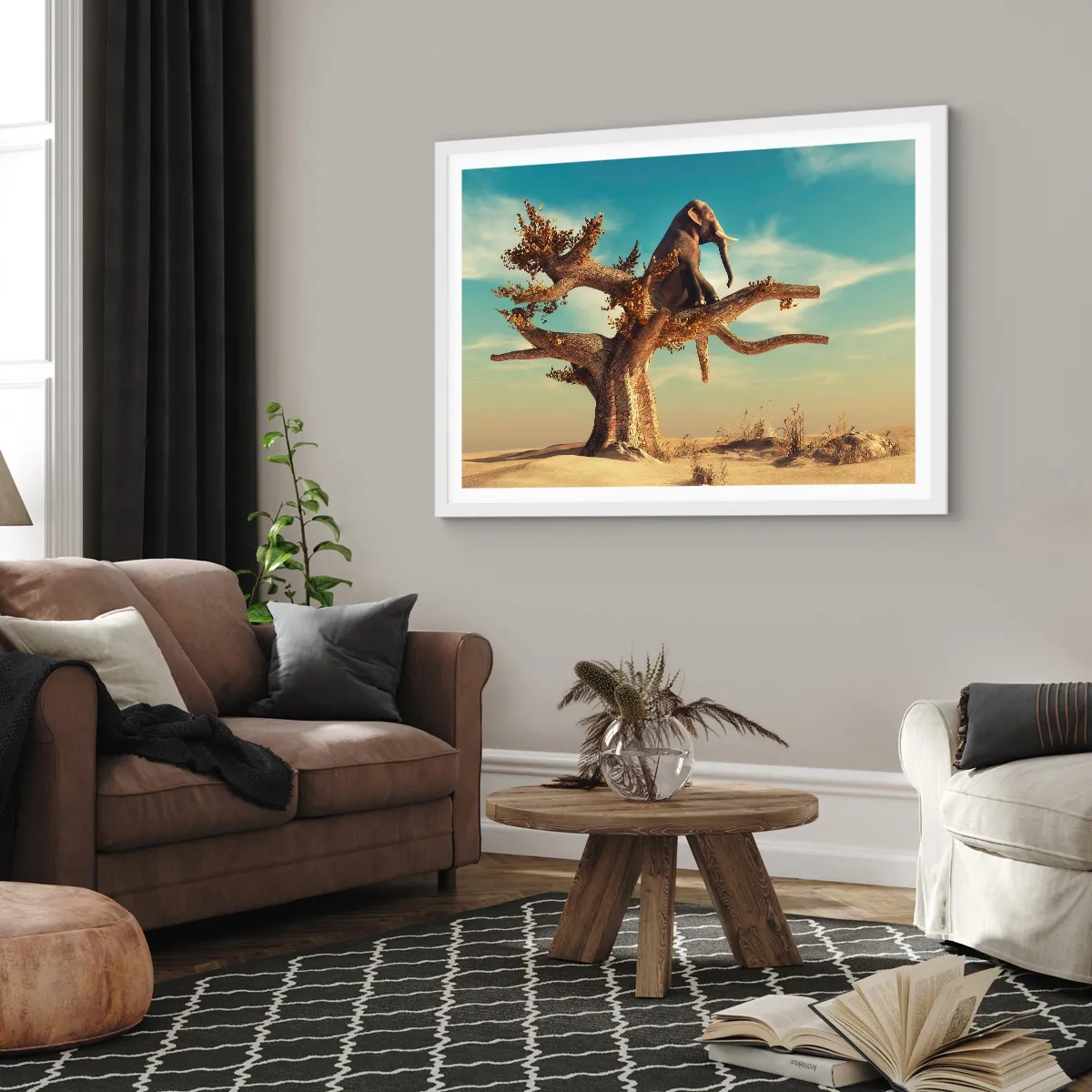 Póster en marco blanco - Un nuevo punto de vista - 50x40 cm