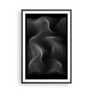 Póster en marco negro - La danza de la luz en el espacio - 61x91 cm