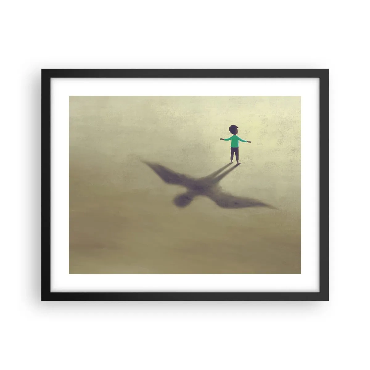 Póster en marco negro - Héroe del futuro - 50x40 cm