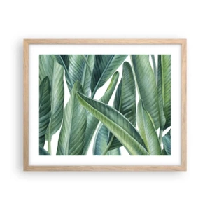 Póster en marco roble claro - Vegetación en estado puro - 50x40 cm