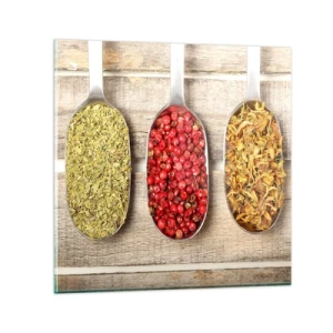 Cuadro sobre vidrio - Impresiones sobre Vidrio - La magia de la cocina - 50x50 cm