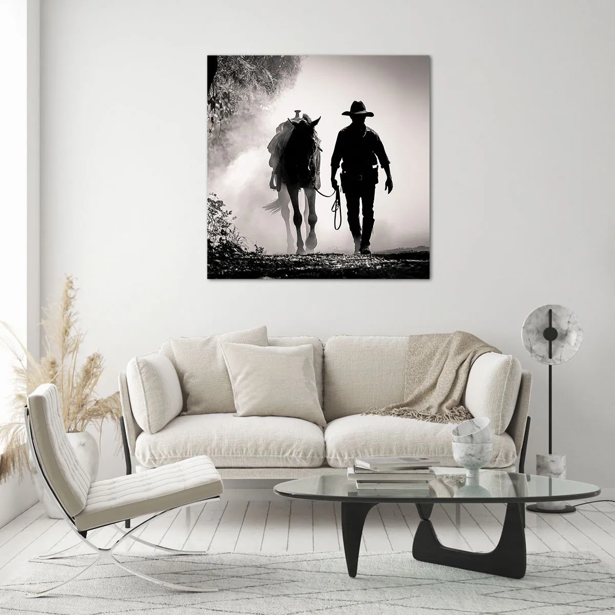 Cuadro sobre vidrio - Impresiones sobre Vidrio - La mañana de Texas - 60x60 cm