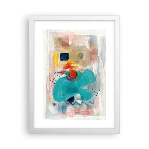 Póster en marco blanco - Un juego de colores - 30x40 cm