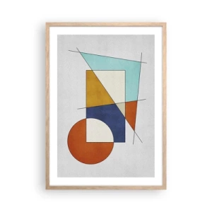 Póster en marco roble claro - Abstracción: diversión modernista - 50x70 cm