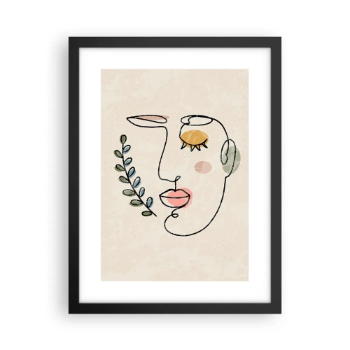 Póster en marco negro - Calma encontrada - 30x40 cm