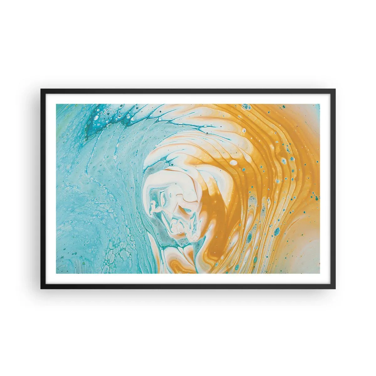 Póster en marco negro - Remolino pastel - 91x61 cm