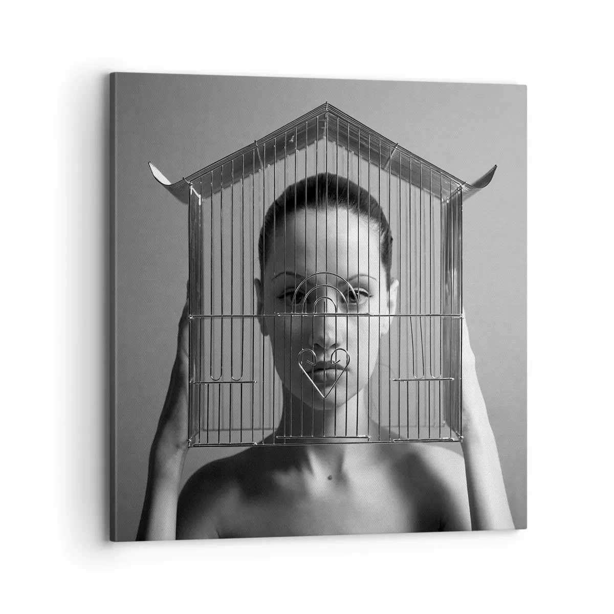 Cuadro sobre lienzo - Impresión de Imagen - Un retrato algo surrealista - 70x70 cm