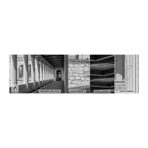 Muestra de fotomural Premium Sand - Galería soleada - columnas, Arquitectura, Clásico - 100x30 cm