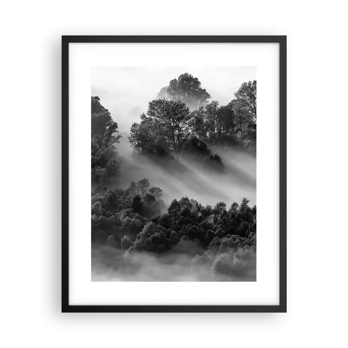 Póster en marco negro - Levantarse del sueño - 40x50 cm