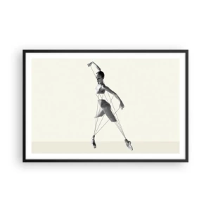 Póster en marco negro - Títere de sí misma - 91x61 cm