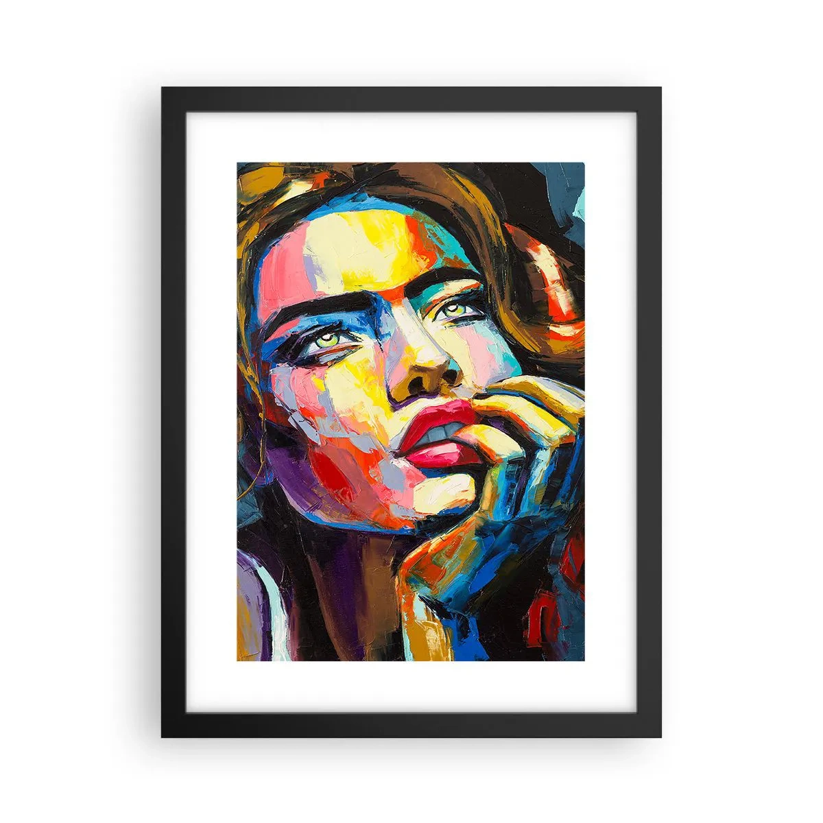 Póster en marco negro - Sueños - 30x40 cm